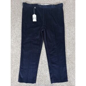 Peter Christian Pants Mens 46x29 Navy Blue Cotton Corduroy Trousers New